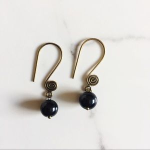 3 for $10- Black pearl dangles